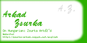 arkad zsurka business card